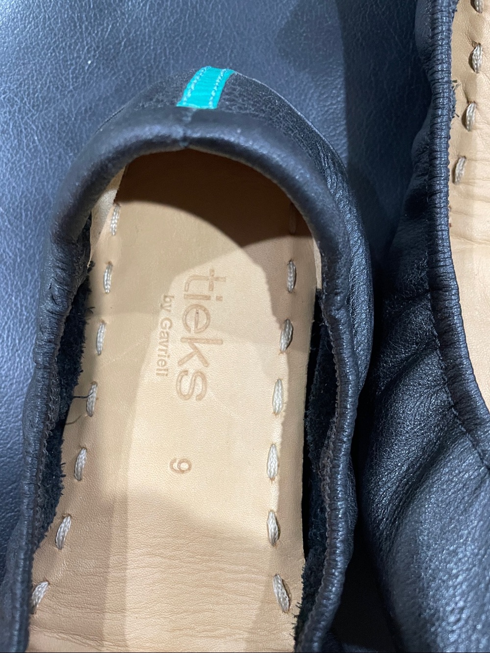 Tieks Black Leather Ballet Flats Size 9 - Picture 2 of 9